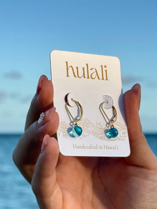 gold leverback drop earrings - moana