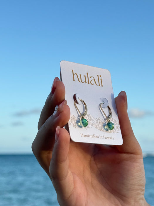 gold leverback drop earrings - honu